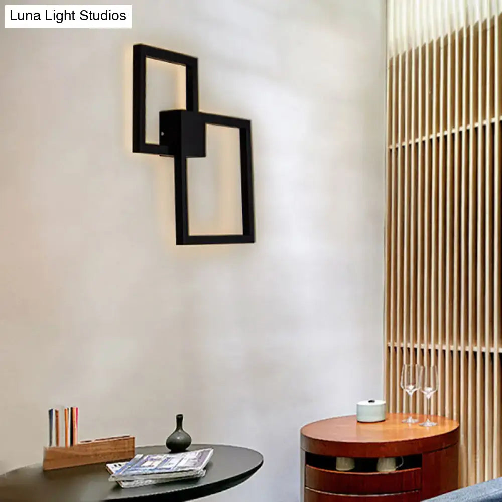 White overlapping square acrylic sconce Decorbites modern Home & Garden lighting on Tampa Home & Garden Store