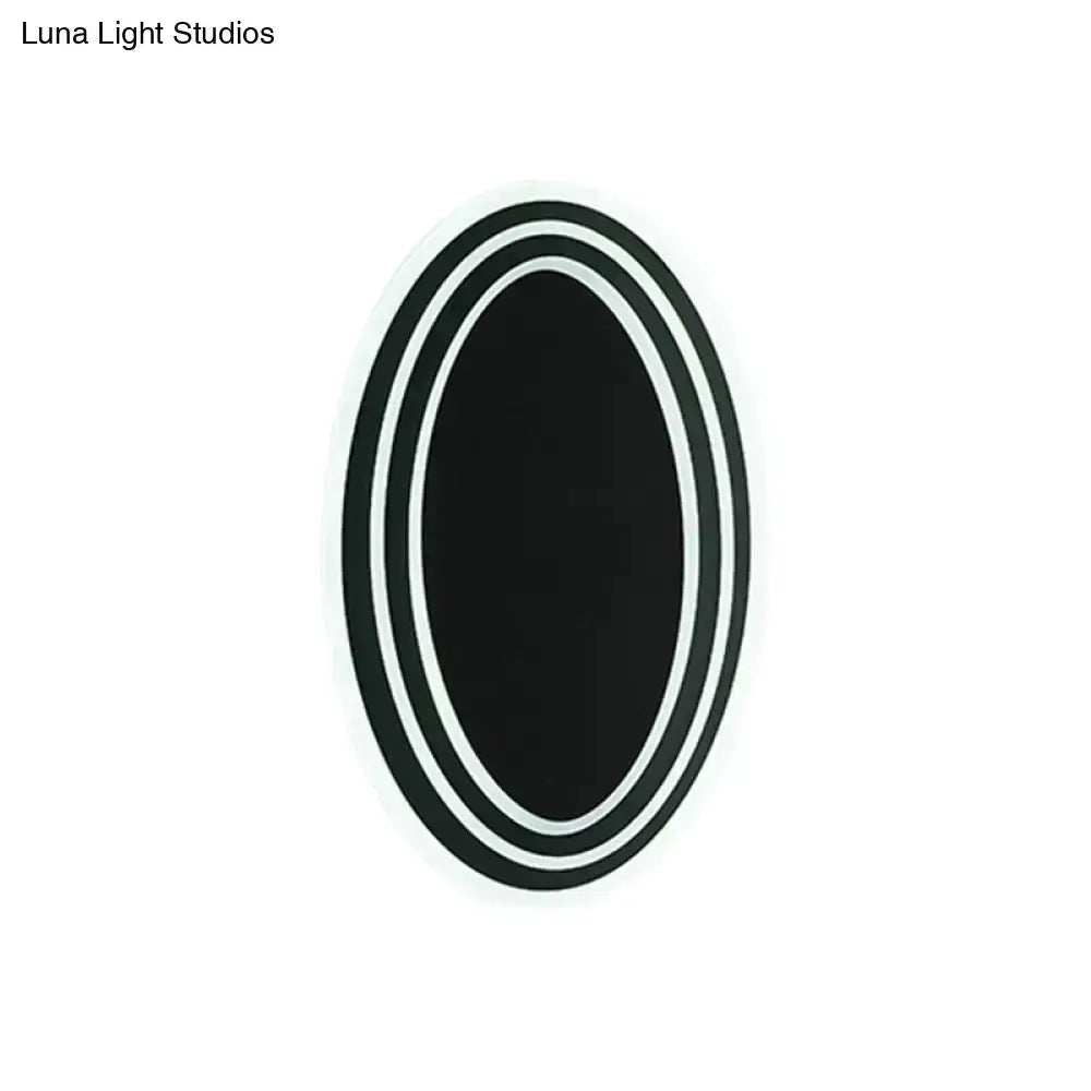 Modern Black and White Rotatable LED Wall Light