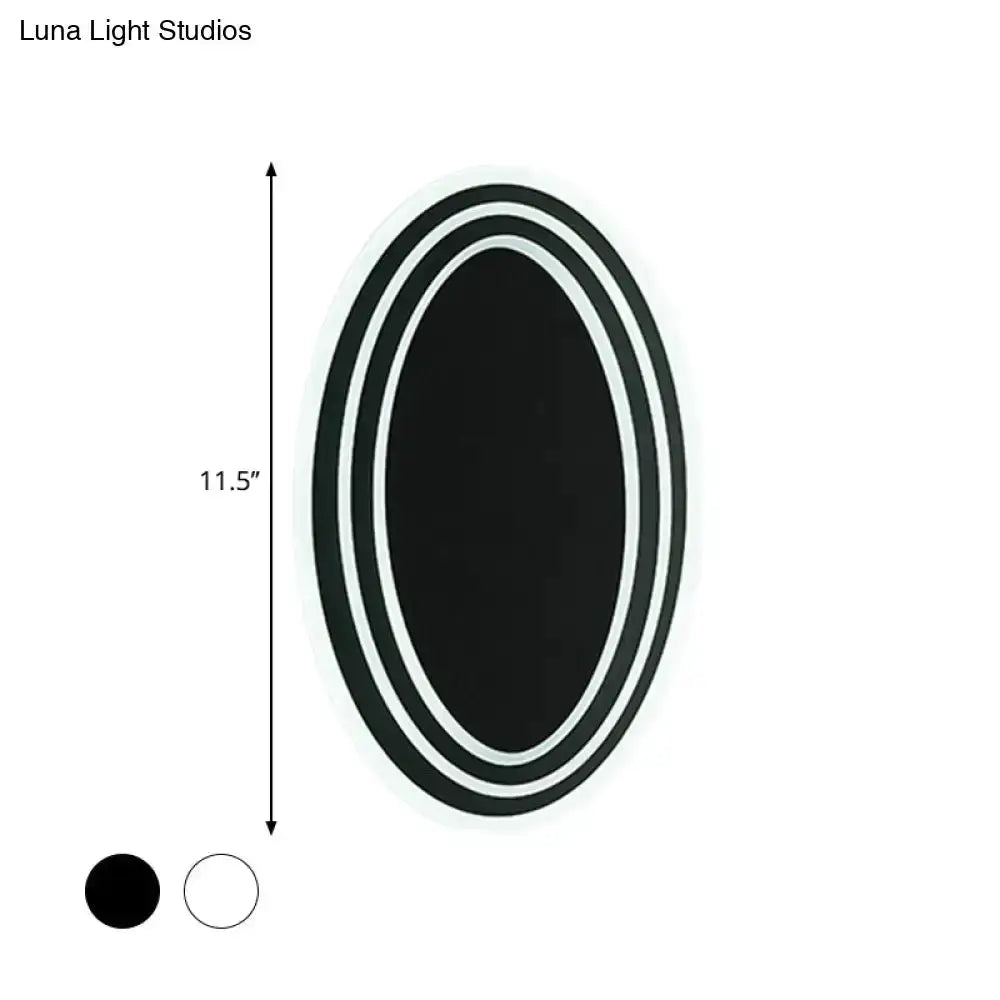 Modern Black and White Rotatable LED Wall Light