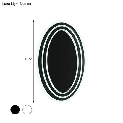 Modern Black and White Rotatable LED Wall Light