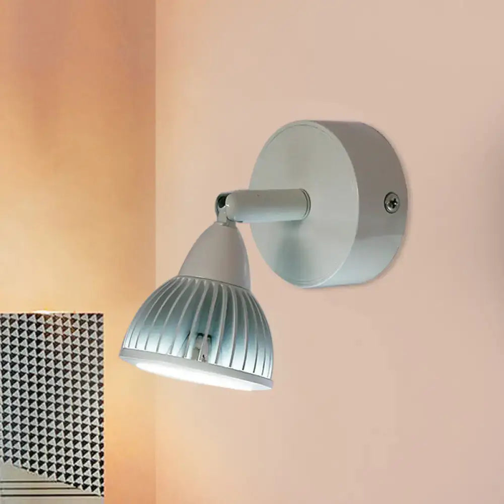Black LED wall spotlight by Decorbites with adjustable arm and ribbed metal shade on Tampa Home & Garden Store