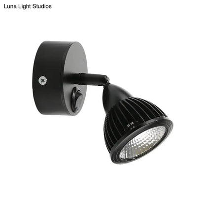 Black LED wall spotlight with adjustable arm and ribbed heat-sink housing by Decorbites on Tampa Home & Garden Store