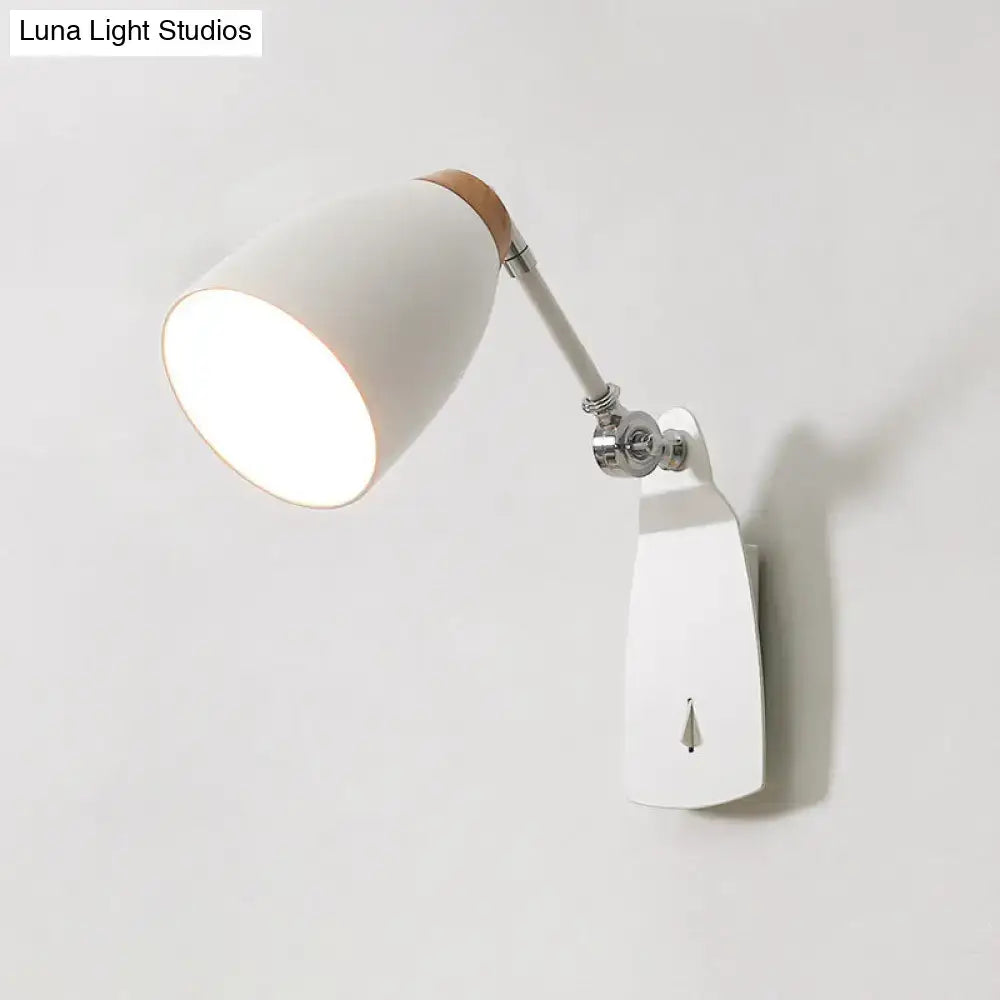 Black White Cup Shape Wall Light by Decorbites with adjustable metal arm on Tampa Home & Garden Store