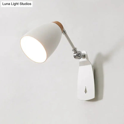 Black White Cup Shape Wall Light by Decorbites with adjustable metal arm on Tampa Home & Garden Store