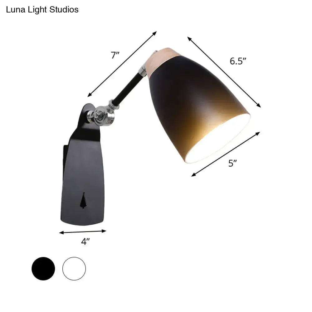 Black White Cup Shape Wall Light by Decorbites, adjustable wall-mounted lamp with cup shade on Tampa Home & Garden Store