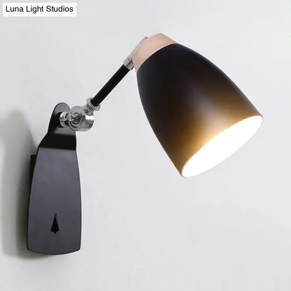 Decorbites Black White Cup Shape Wall Light with adjustable swing-arm and wall mount on Tampa Home & Garden Store