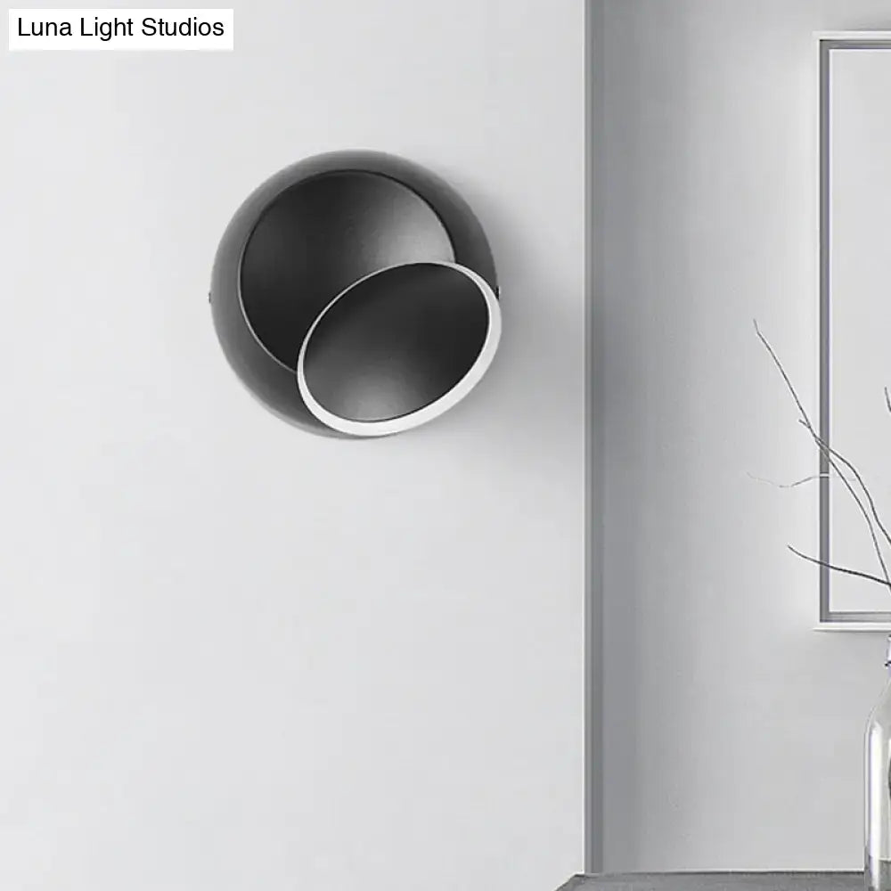 White Eclipse Wall Lamp by Decorbites, black and white metal wall light on Tampa Home & Garden Store