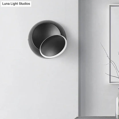 White Eclipse Wall Lamp by Decorbites, black and white metal wall light on Tampa Home & Garden Store