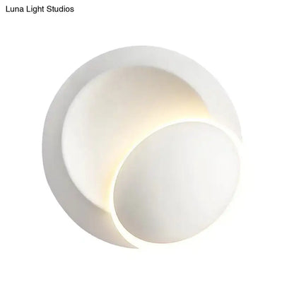 White Eclipse Wall Lamp by Decorbites, modern circular wall light with overlapping discs on Tampa Home & Garden Store