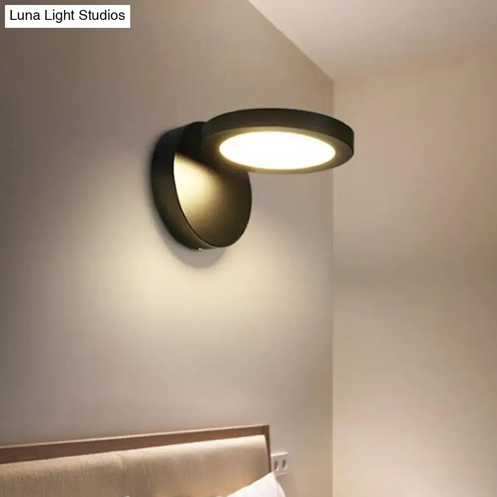 Acrylic Rotating Wall Light wall-mounted LED sconce in black finish by Decorbites on Tampa Home & Garden Store