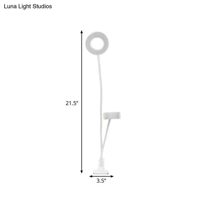 Black USB Mirror Lamp with circular ring light and slim vertical stand on Tampa Home & Garden Store