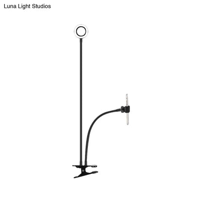 Black Usb Mirror Lamp and the Flexible Arm