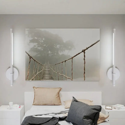 Metal Tubular Wall Sconce Direct-Wired pair in white by Decorbites for bedroom lighting on Tampa Home & Garden Store