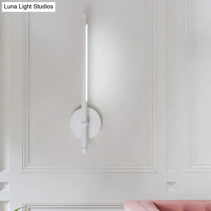 Metal tubular wall sconce by Decorbites, white finish, direct-wired on Tampa Home & Garden Store