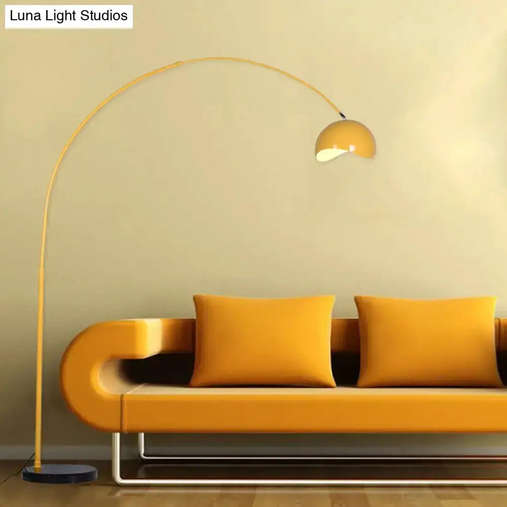 Modern Black and Yellow Fishing Rod Floor Lamp