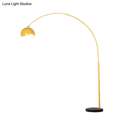 Modern Black and Yellow Fishing Rod Floor Lamp