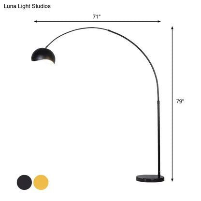 Modern Black and Yellow Fishing Rod Floor Lamp
