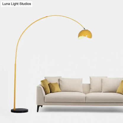 Modern Black and Yellow Fishing Rod Floor Lamp