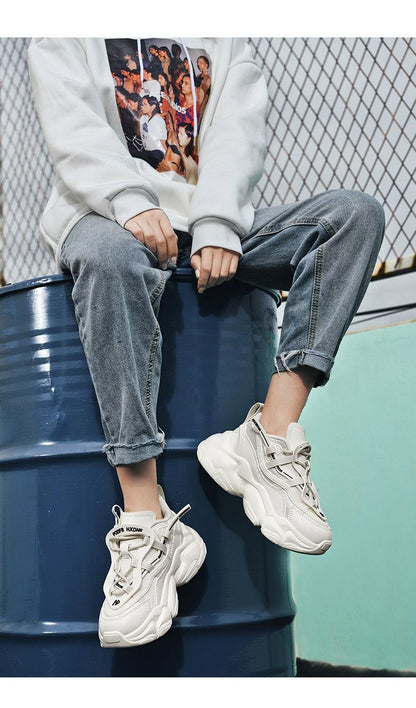 Blue Platform Casual Sneakers and Soft Comfort