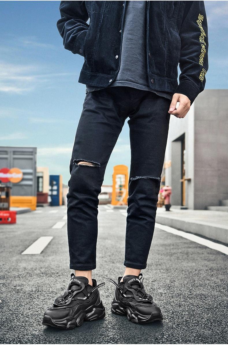 Blue Platform Casual Sneakers and Soft Comfort