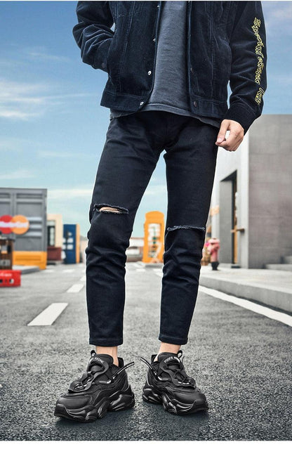 Blue Platform Casual Sneakers and Soft Comfort