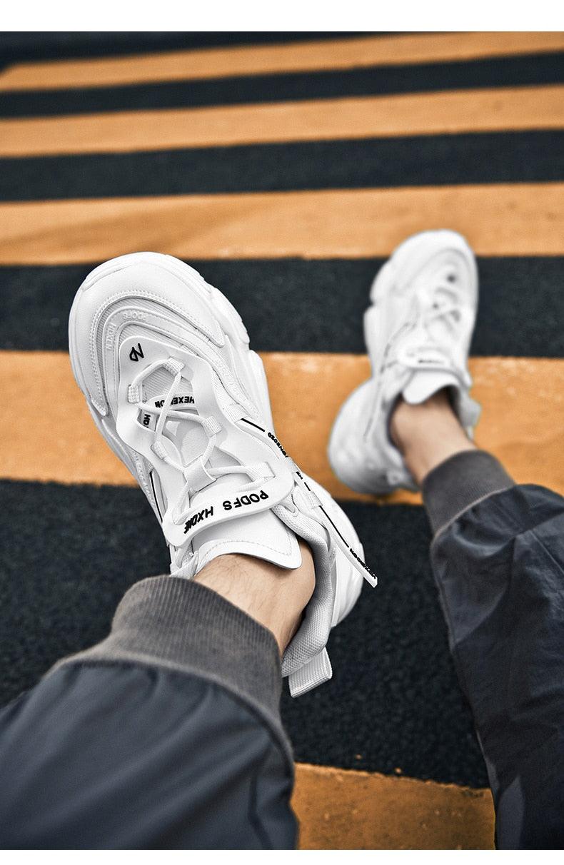 Blue Platform Casual Sneakers and Soft Comfort