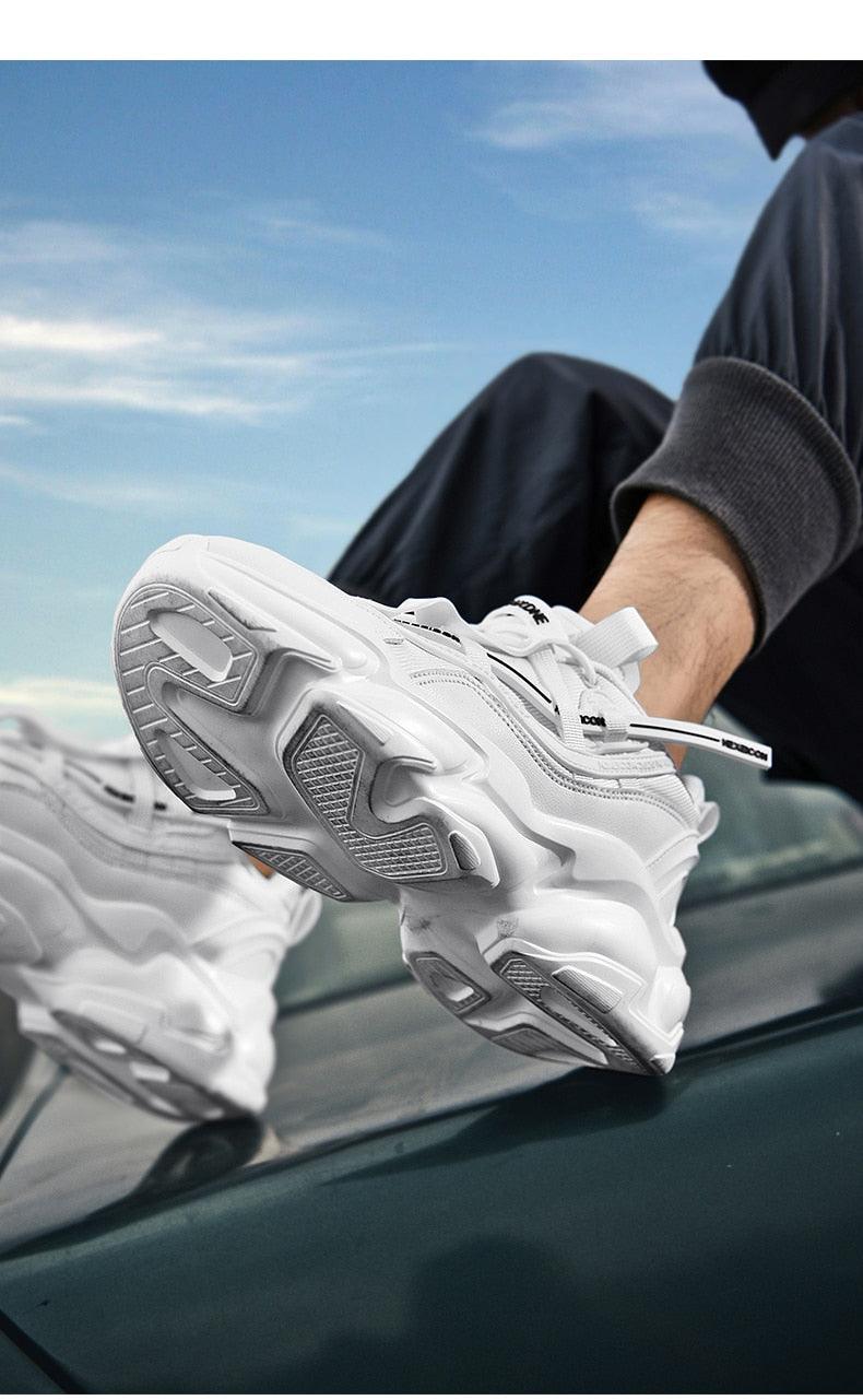 Blue Platform Casual Sneakers and Soft Comfort