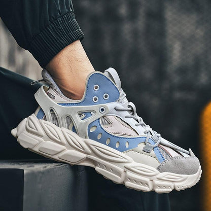 Blue Platform Casual Sneakers and Soft Comfort