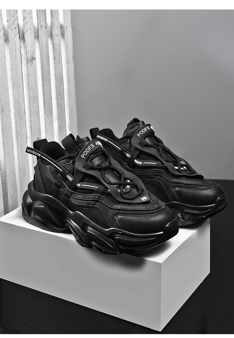 Blue Platform Casual Sneakers and Soft Comfort