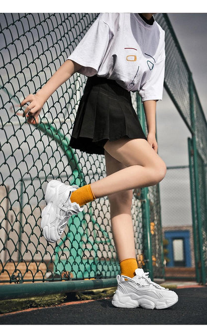 Blue Platform Casual Sneakers and Soft Comfort