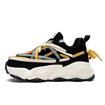 Blue Platform Casual Sneakers and Soft Comfort