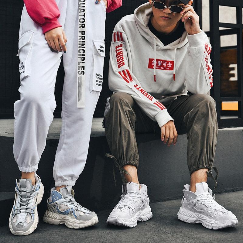 Blue Platform Casual Sneakers and Soft Comfort