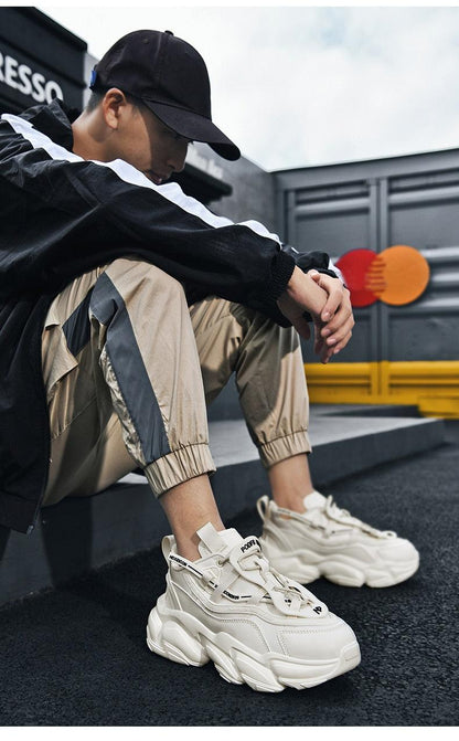 Blue Platform Casual Sneakers and Soft Comfort