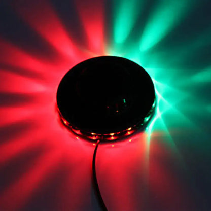 Blue UFO Wall Light, Decorbites; round black base with red and green multicolor LED glow on Tampa Home & Garden Store