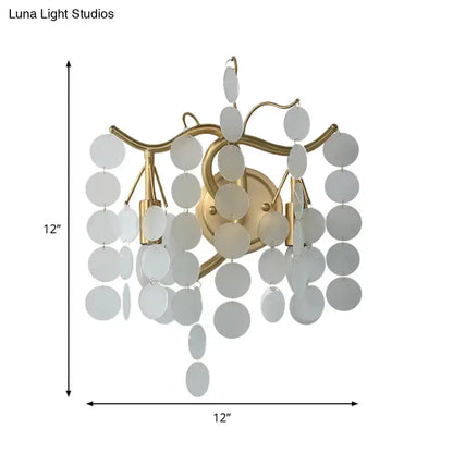 Blue Pink Glass Branch Wall Lamp Bedroom Sconce