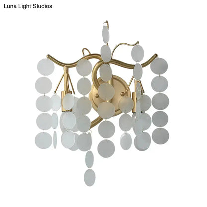 Blue Pink Glass Branch Wall Lamp Bedroom Sconce