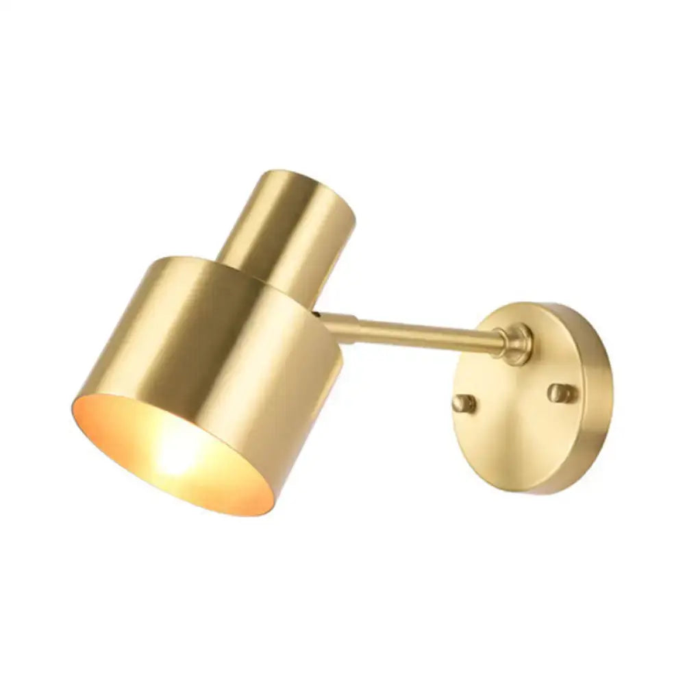 Brass adjustable wall spotlight by Decorbites with swivel shade and round backplate on Tampa Home & Garden Store