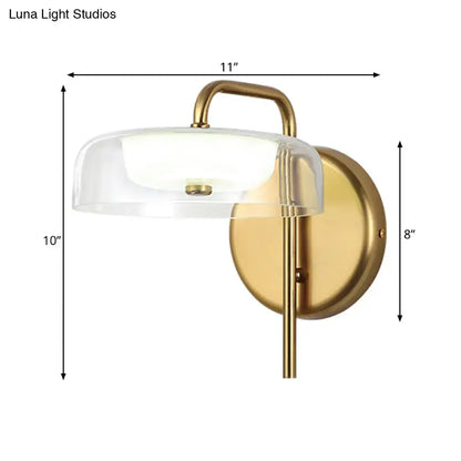 Brass Glass 10-Inch Wall Lamp with clear glass shade by Decorbites on Tampa Home & Garden Store
