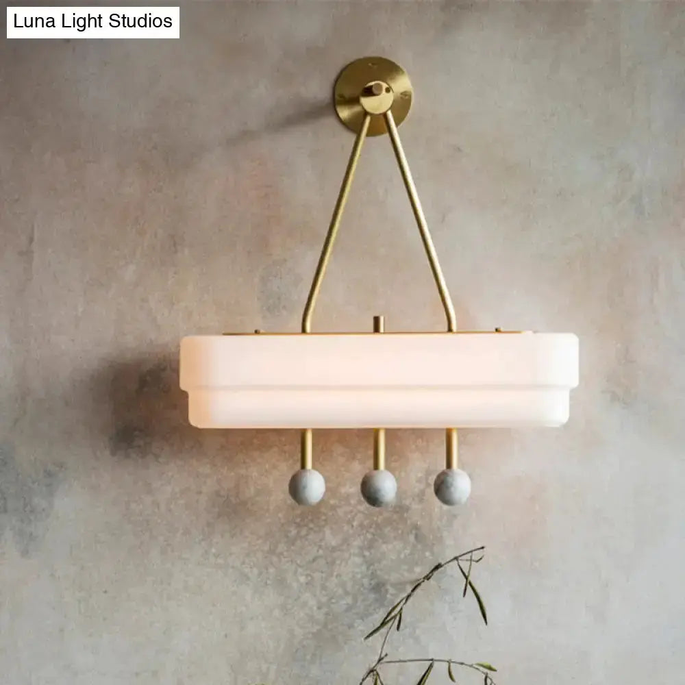 Brass and Gray Sconce Light Fixture for Dining