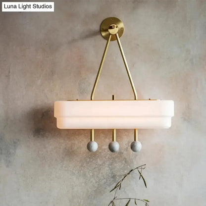 Brass and Gray Sconce Light Fixture for Dining