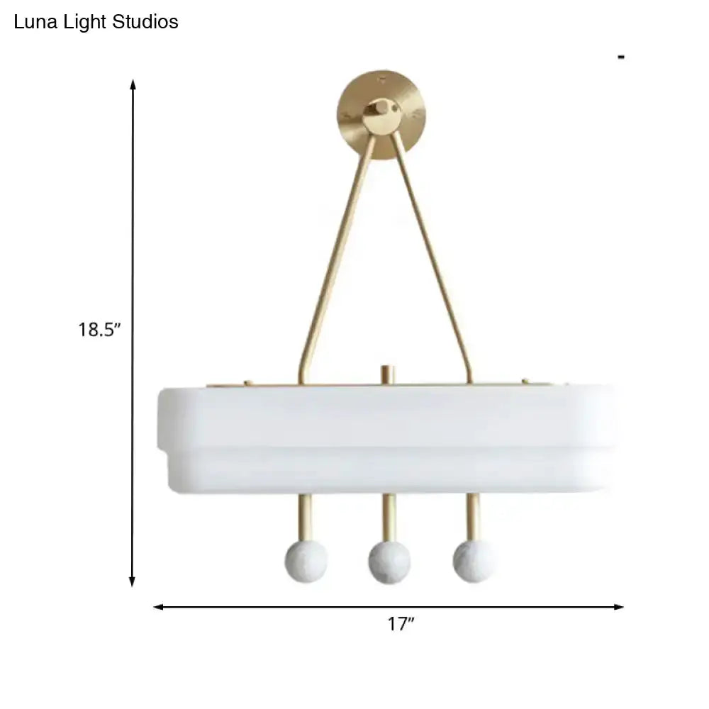 Brass and Gray Sconce Light Fixture for Dining