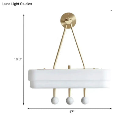 Brass and Gray Sconce Light Fixture for Dining