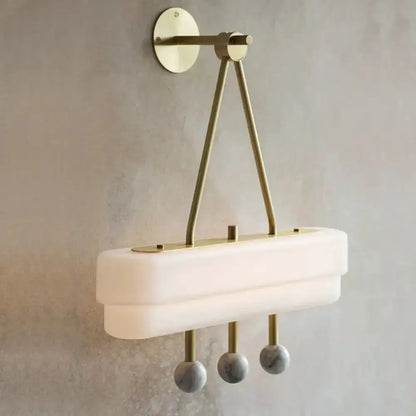 Brass and Gray Sconce Light Fixture for Dining