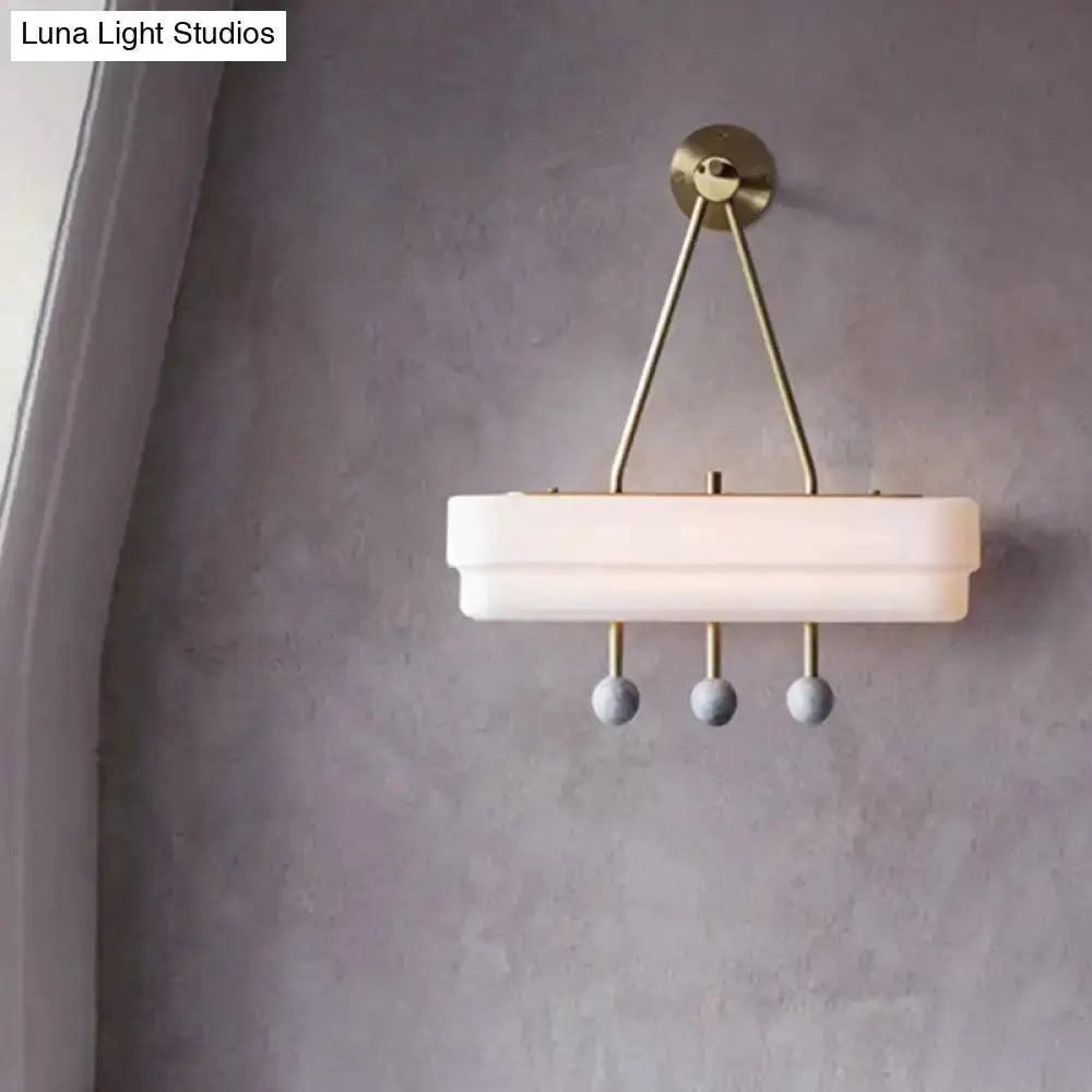 Brass and Gray Sconce Light Fixture for Dining