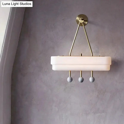 Brass and Gray Sconce Light Fixture for Dining