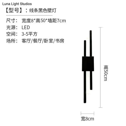 Modern brass and green marble LED wall lamp for living room, black metal wall light with vertical rods on Tampa Home & Garden Store
