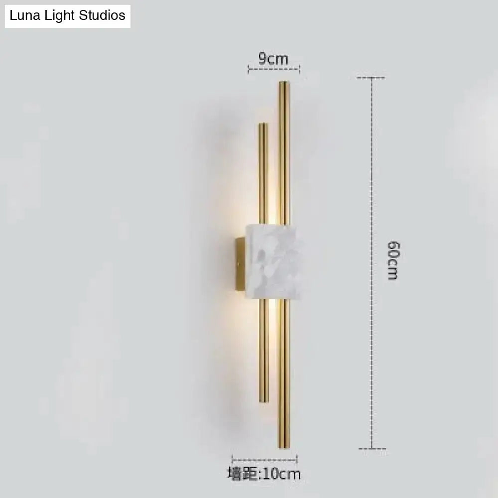 Wall Light Modern brass and green marble LED lamp for living room on Tampa Home & Garden Store