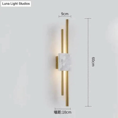 Wall light Decorbites brass and green marble LED sconce for living room on Tampa Home & Garden Store