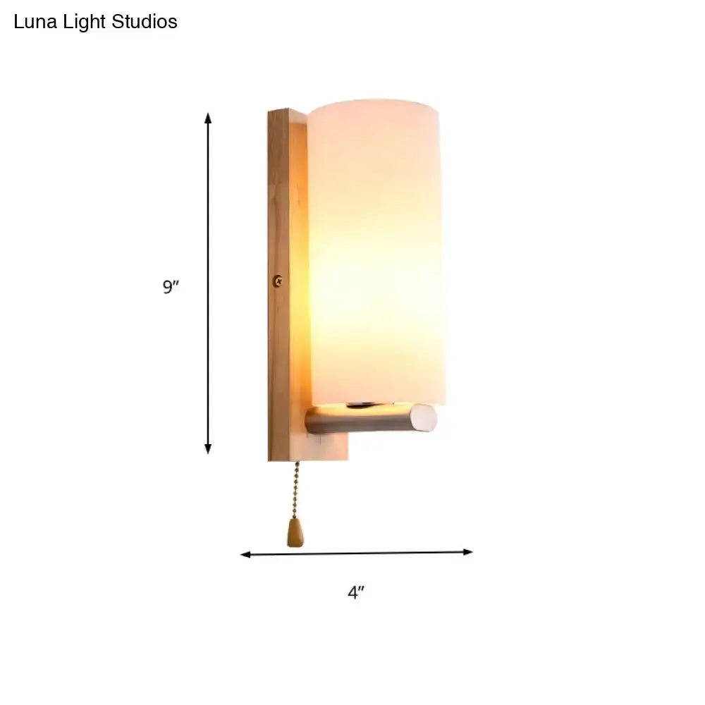 Brass and Opal Glass Wall Lamp Bedroom Sconce