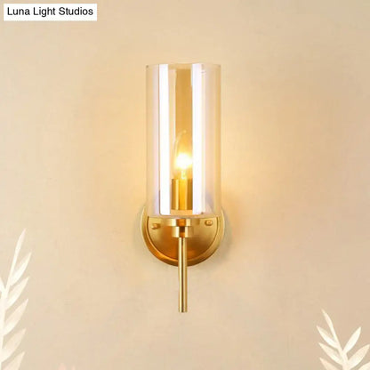 Brass smoked glass single-light sconce by Decorbites on Tampa Home & Garden Store